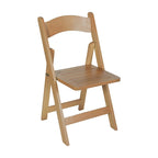 Sedia Pieghevole Portatile da Pranzo in Legno Massello di Qualità Commerciale - 44,5 L x 45,7 P x 79,4 H cm