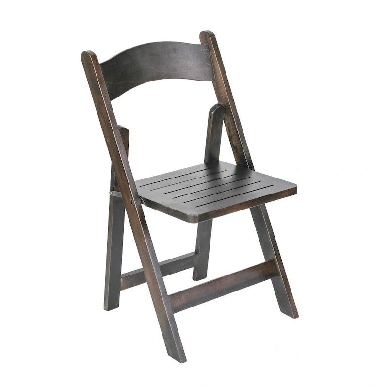 Sedia Pieghevole Portatile da Pranzo in Legno Massello di Qualità Commerciale - 44,5 L x 45,7 P x 79,4 H cm