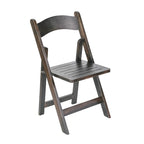 Sedia Pieghevole Portatile da Pranzo in Legno Massello di Qualità Commerciale - 44,5 L x 45,7 P x 79,4 H cm
