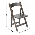 Sedia Pieghevole Portatile da Pranzo in Legno Massello di Qualità Commerciale - 44,5 L x 45,7 P x 79,4 H cm