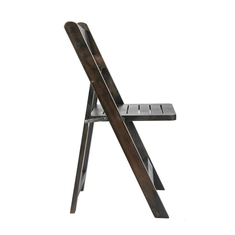 Sedia Pieghevole Portatile da Pranzo in Legno Massello di Qualità Commerciale - 44,5 L x 45,7 P x 79,4 H cm