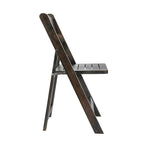Sedia Pieghevole Portatile da Pranzo in Legno Massello di Qualità Commerciale - 44,5 L x 45,7 P x 79,4 H cm