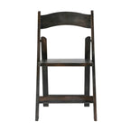 Sedia Pieghevole Portatile da Pranzo in Legno Massello di Qualità Commerciale - 44,5 L x 45,7 P x 79,4 H cm