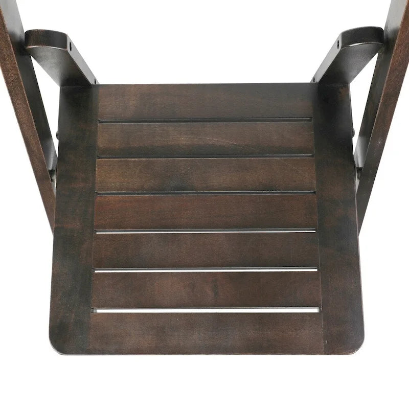 Sedia Pieghevole Portatile da Pranzo in Legno Massello di Qualità Commerciale - 44,5 L x 45,7 P x 79,4 H cm