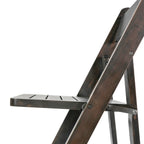 Sedia Pieghevole Portatile da Pranzo in Legno Massello di Qualità Commerciale - 44,5 L x 45,7 P x 79,4 H cm