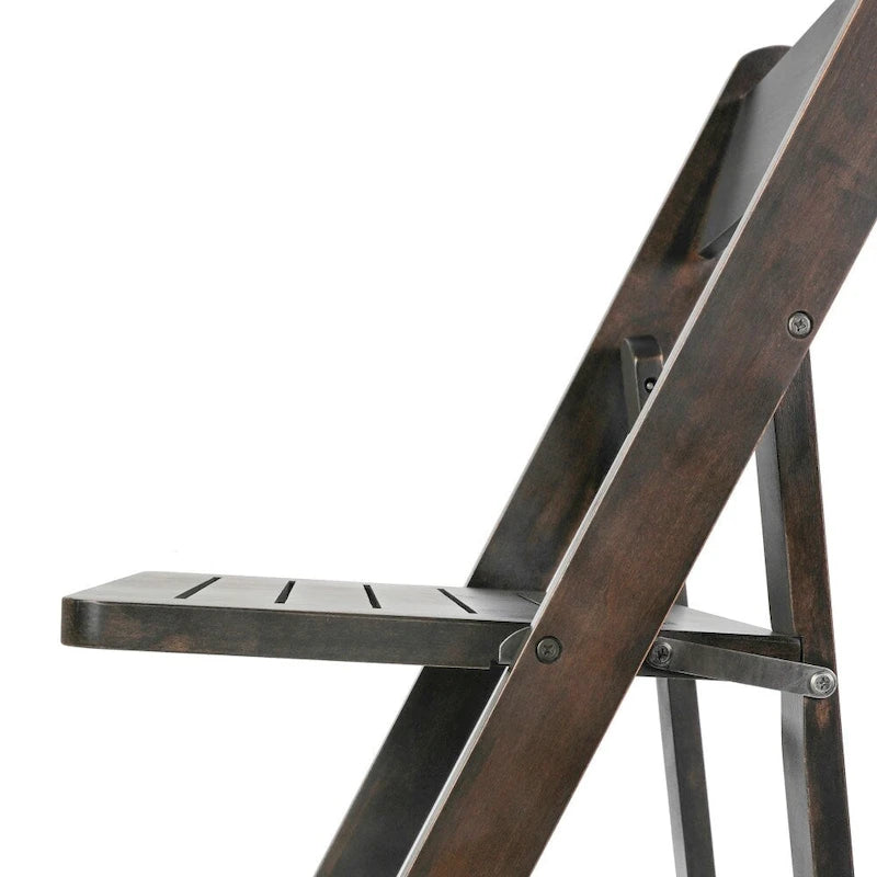 Sedia Pieghevole Portatile da Pranzo in Legno Massello di Qualità Commerciale - 44,5 L x 45,7 P x 79,4 H cm