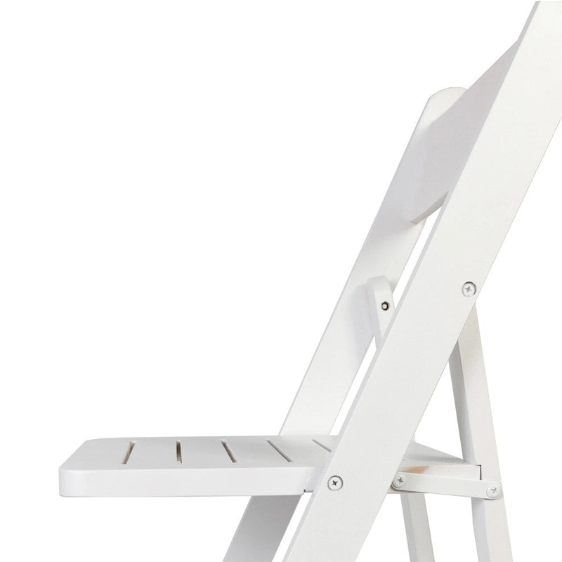 Sedia Pieghevole Portatile da Pranzo in Legno Massello di Qualità Commerciale - 44,5 L x 45,7 P x 79,4 H cm