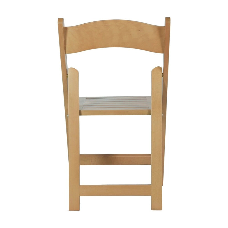 Sedia Pieghevole Portatile da Pranzo in Legno Massello di Qualità Commerciale - 44,5 L x 45,7 P x 79,4 H cm