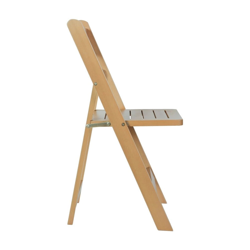 Sedia Pieghevole Portatile da Pranzo in Legno Massello di Qualità Commerciale - 44,5 L x 45,7 P x 79,4 H cm